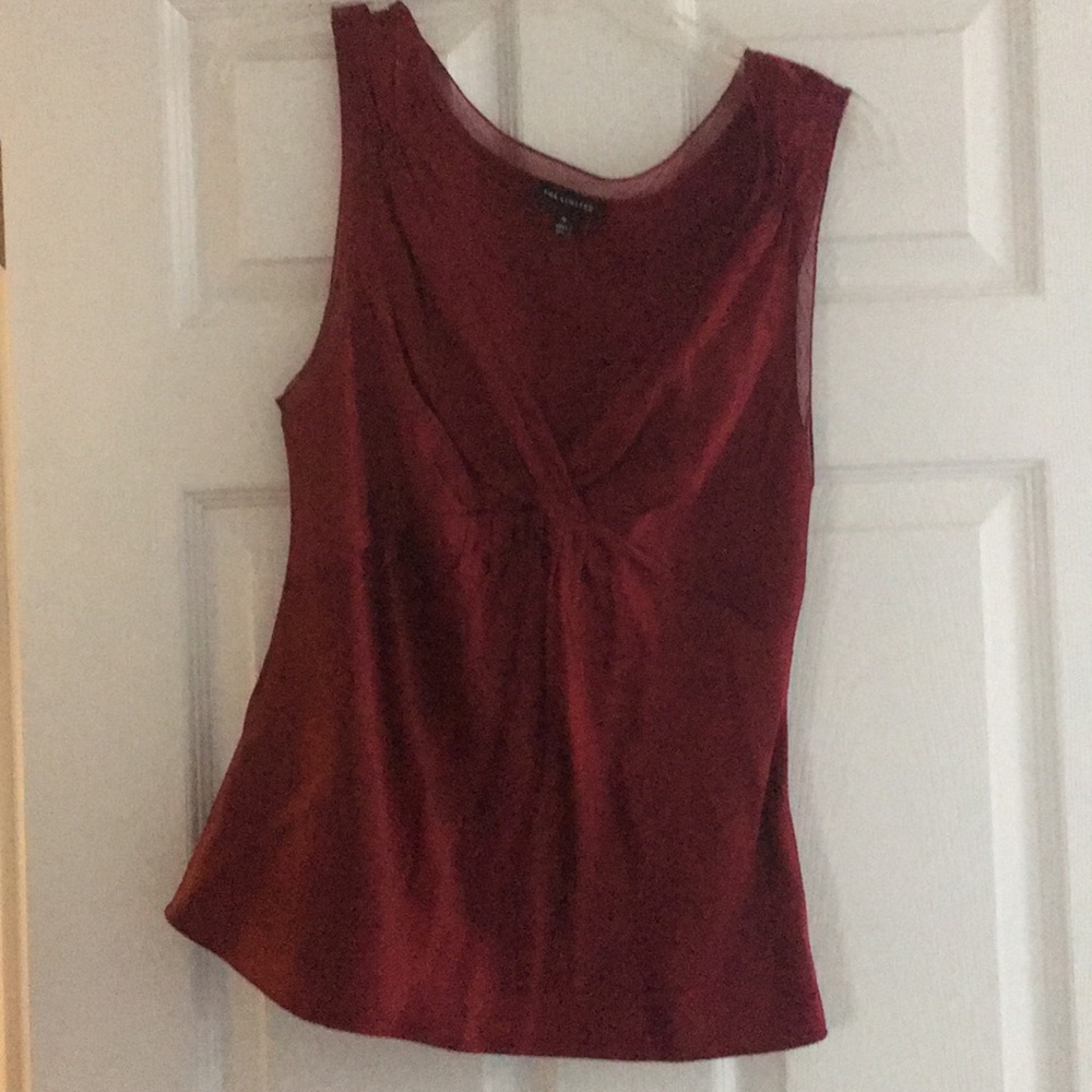 Red silk camisole
